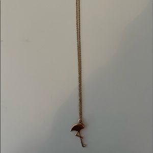 rose gold flamingo necklace